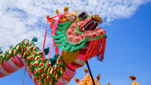 Vibrant Dragon Dance Performance Wallpaper
