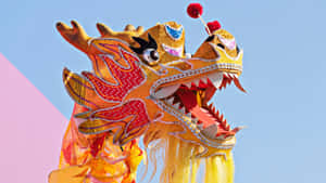 Vibrant Dragon Dance Performance Wallpaper