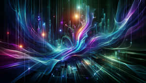 Vibrant Energy Flow Abstract Wallpaper