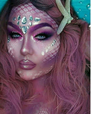 Vibrant Fairy Queen: Fantasy Makeup Extravaganza Wallpaper