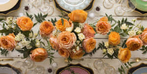 Vibrant Fall Flowers In Full Bloom Wallpaper