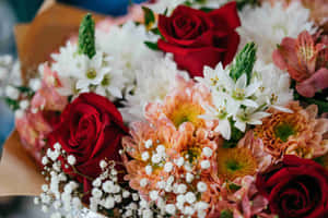 Vibrant_ Floral_ Bouquet_ Closeup.jpg Wallpaper