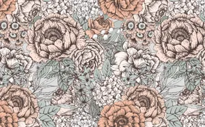 Vibrant Floral Print Wallpaper Wallpaper