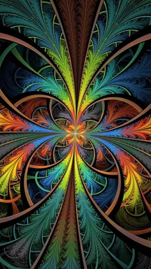 Vibrant_ Fractal_ Symmetry.jpg Wallpaper