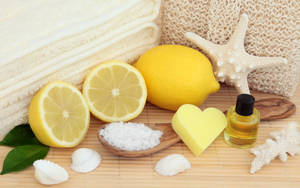 Vibrant Fresh Lemons Detox Wallpaper