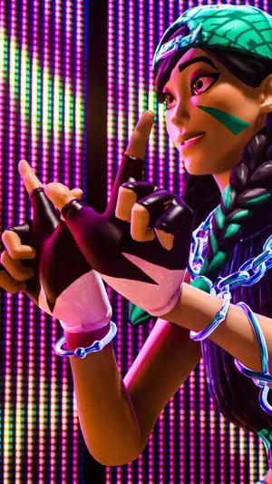 Vibrant Gamer Girl Confidence.jpg Wallpaper