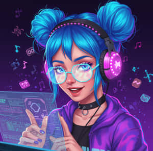 Vibrant Gamer Girl Pfp Wallpaper