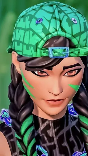 Vibrant Gamer Girl Portrait Wallpaper