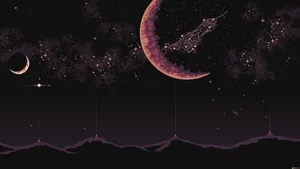 Vibrant Garden With Tall Trees And A Bridge Wallpaper