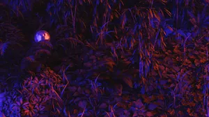 Vibrant Glow Of Neon Plants Wallpaper