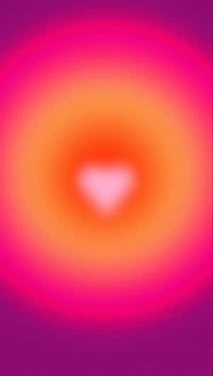 Vibrant Heart Aura Background Wallpaper