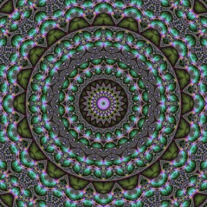 Vibrant, Hypnotizing Fractal Art Experience Wallpaper