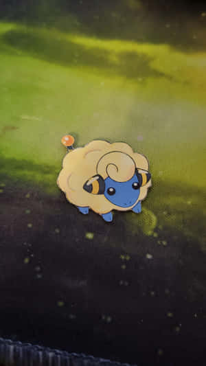 Vibrant Illustration Of A Bright-eyed Mareep Pokemon Wallpaper