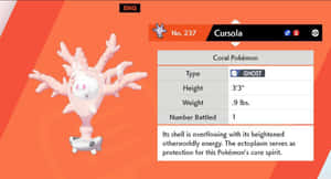 Vibrant Illustration Of The Ghost-type Pokémon, Cursola Wallpaper