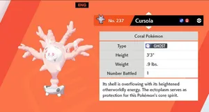 Vibrant Illustration Of The Ghost-type Pokémon, Cursola Wallpaper