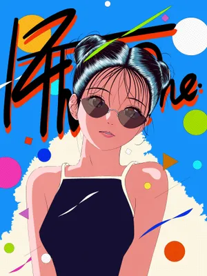 Vibrant Japanese Pop Art Explosion Wallpaper