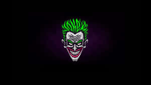 Vibrant Joker Artwork On A Dark Background Wallpaper