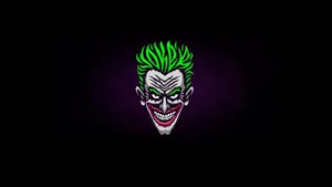 Vibrant Joker Artwork On A Dark Background Wallpaper