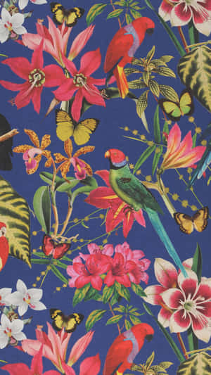 Vibrant Jungle Print Design Wallpaper
