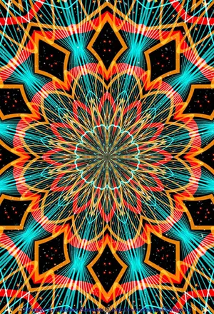 Vibrant_ Kaleidoscope_ Pattern Wallpaper