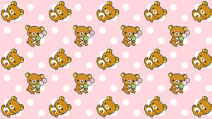 Vibrant Kidcore Bear In Pink Aesthetic Wallpaper