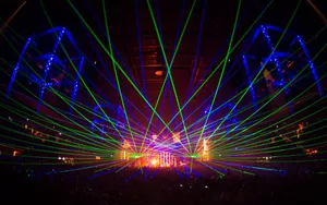 Vibrant Laser Light Show Concert Wallpaper