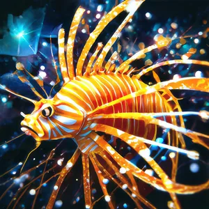 Vibrant Lionfish Underwater Wallpaper