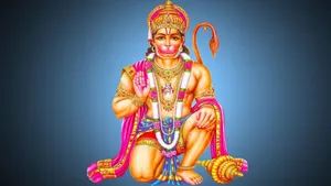 Vibrant Lord Hanuman 3d Art Wallpaper