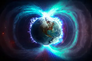 Vibrant Magnetic Field Visualization Wallpaper