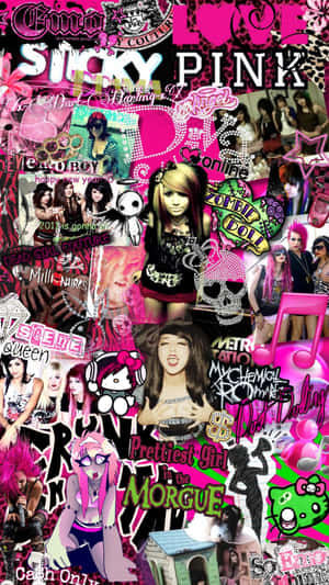 Vibrant Mc Bling Aesthetic Collage Wallpaper