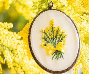 Vibrant Mimosa Flowers In Full Bloom Wallpaper