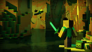 Vibrant Minecraft Pixel Art World Wallpaper