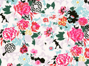 Vibrant Modern Floral Pattern Wallpaper