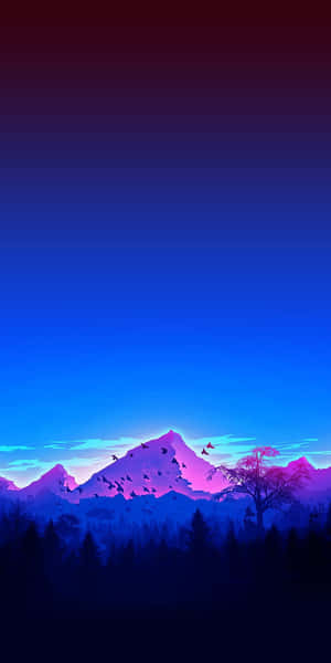Vibrant Mountain Sunset Wallpaper