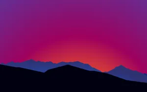 Vibrant Mountain Sunset Wallpaper