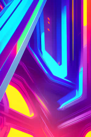 Vibrant Neon Abstract Artwork Wallpaper