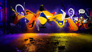 Vibrant Neon Graffiti Artwork Wallpaper