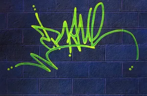 Vibrant Neon Graffiti At Night Wallpaper