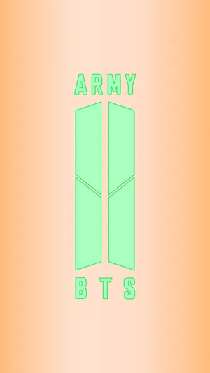Vibrant Neon Green Bts Army Logo Wallpaper