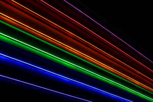 Vibrant Neon Light Stripes Wallpaper