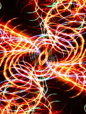 Vibrant Neon Light Swirls Wallpaper