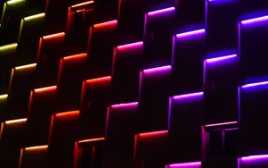 Vibrant Neon Lights Wall4 K Wallpaper