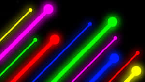 Vibrant Neon Lines Abstract Wallpaper