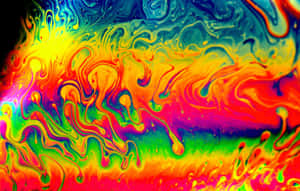 Vibrant Neon Liquid Art Wallpaper