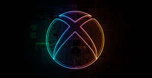 Vibrant Neon Logo Display Wallpaper