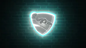 Vibrant Neon Logo In The Night Wallpaper