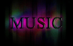 Vibrant Neon Music Sign Wallpaper
