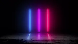 Vibrant Neon Paradise Wallpaper