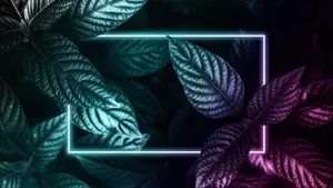 Vibrant Neon Plants Illuminating The Room Wallpaper