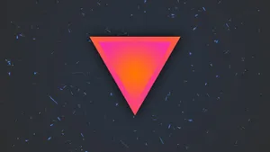 Vibrant Neon Triangle Abstract Wallpaper